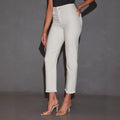 Plus-size Womens White Mid-rise Straight-leg Jeans