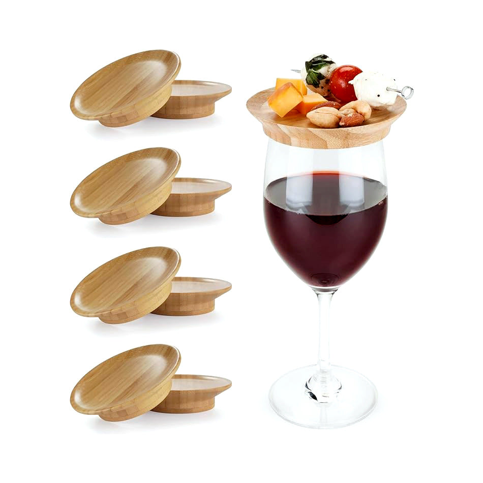 Red Wine Glass And Deli Platter Bamboo Mat