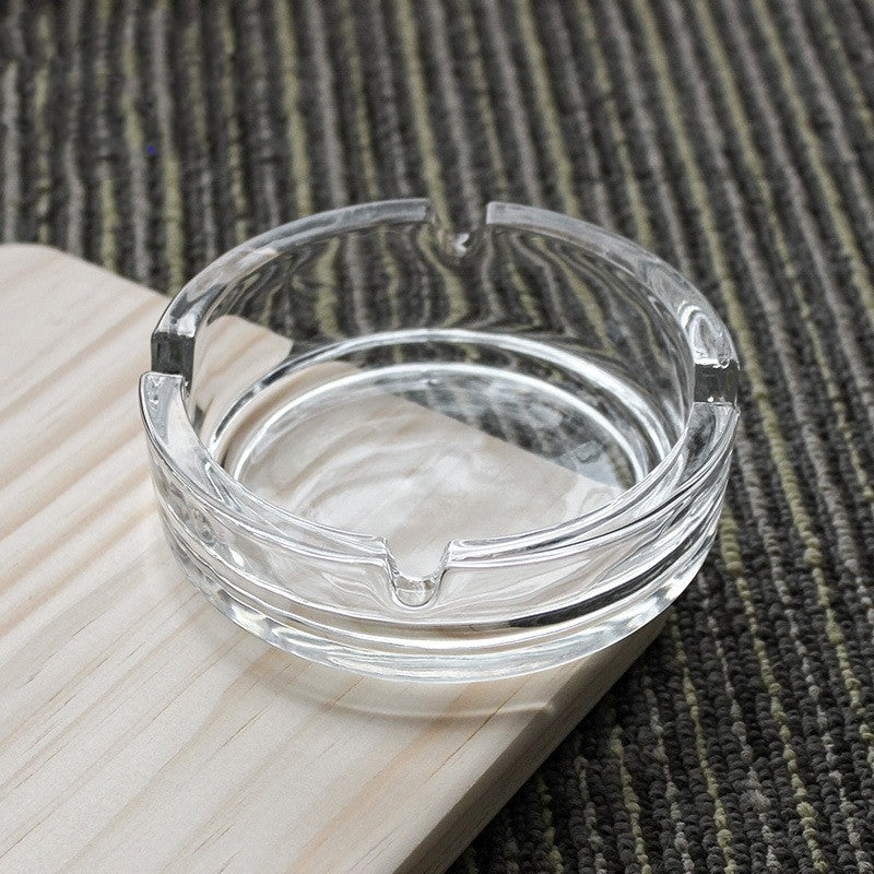 Simple Transparent Round Glass Ashtray