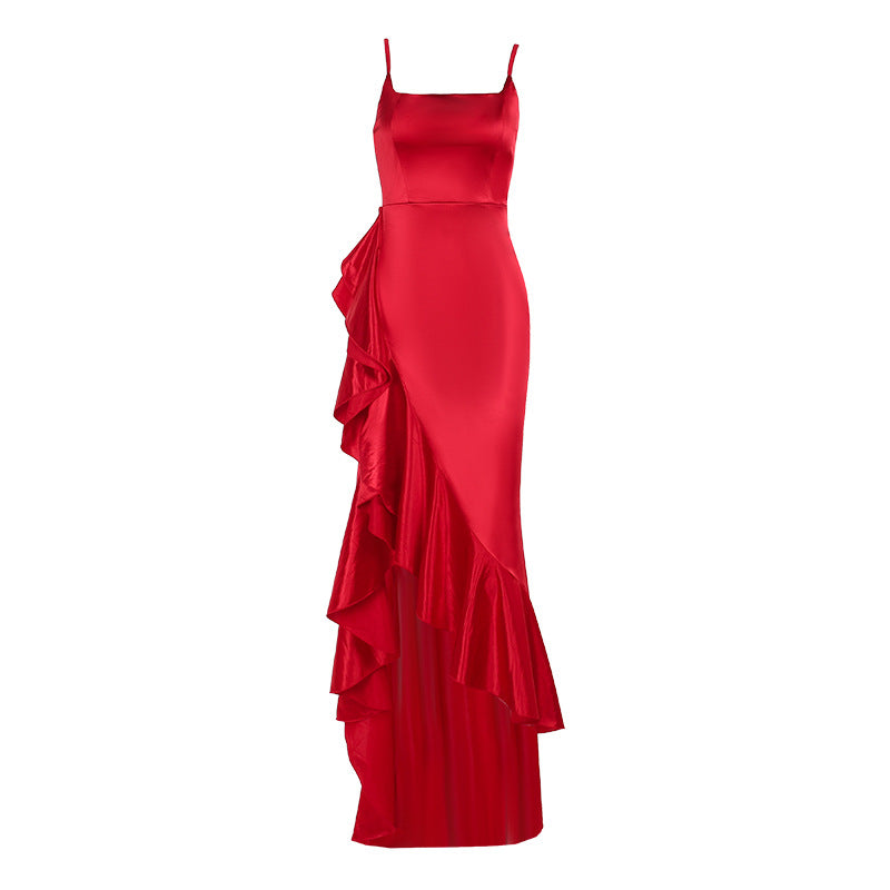 Womens Waist-cinching Figure-flattering Evening Gown