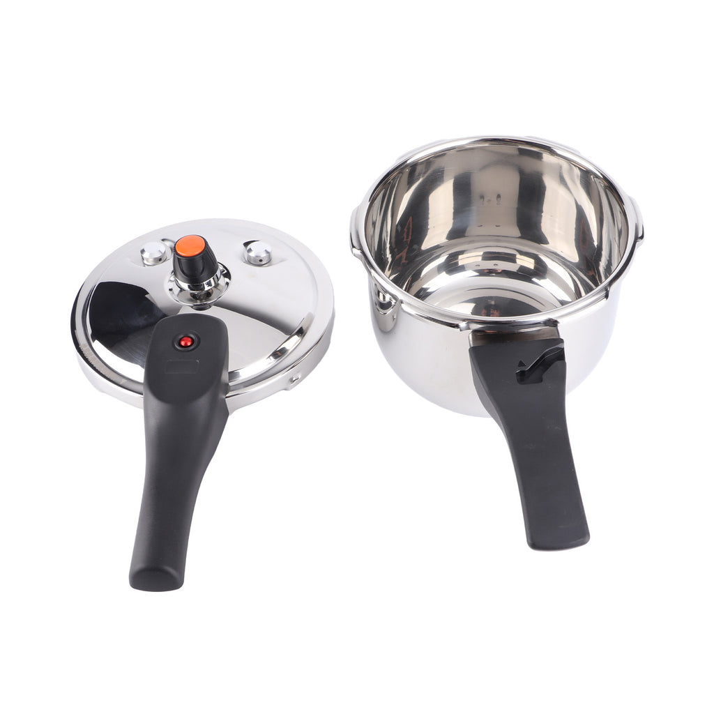 304 Stainless Steel Pressure Cooker Soup Pot Fast Cooking Energy Efficient Multifunctional Kitchen Cookware 2L 16cm