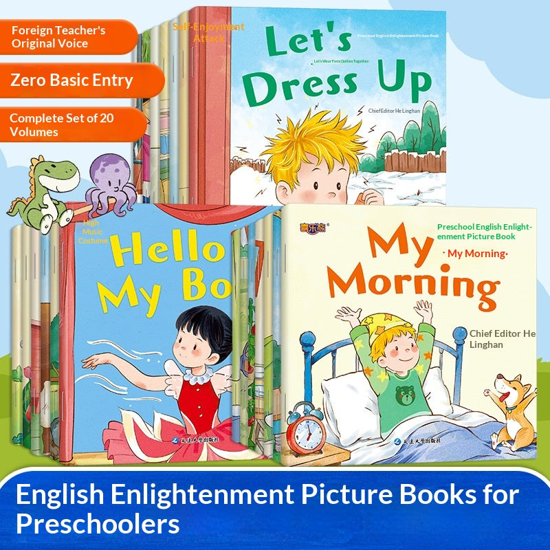 Early English Learning Picture Books For Toddlers  Complete Set Of 20 Volumes English Textbook For Beginners