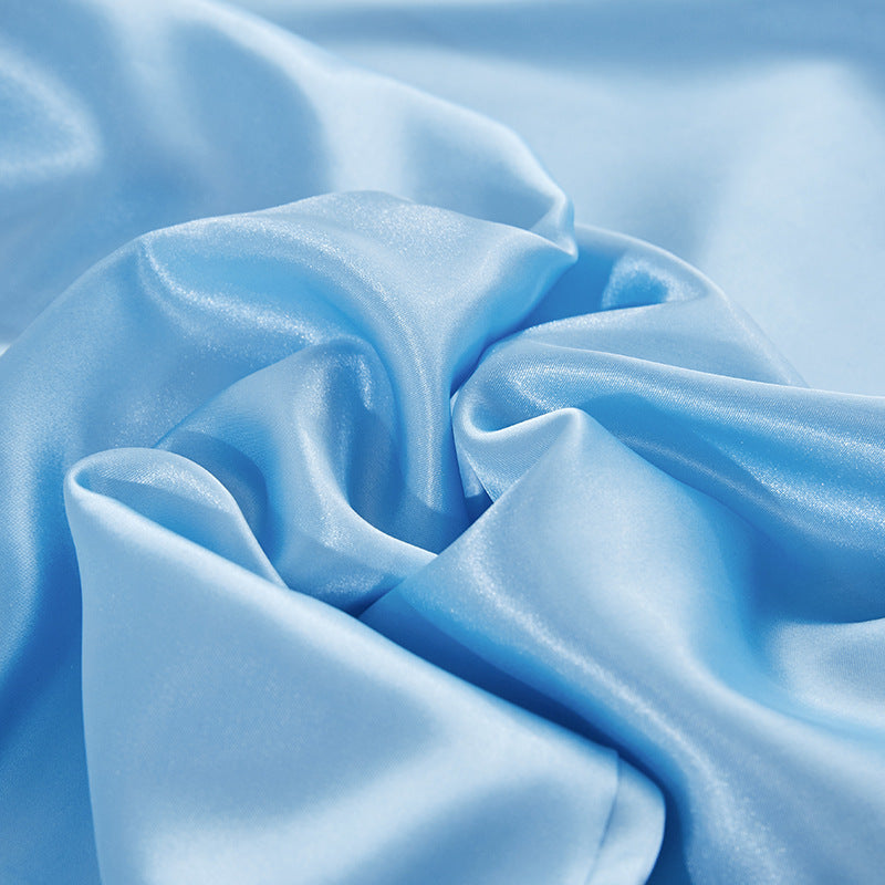 Simulation Silk Satin Solid-color Pillow Cushion Cover