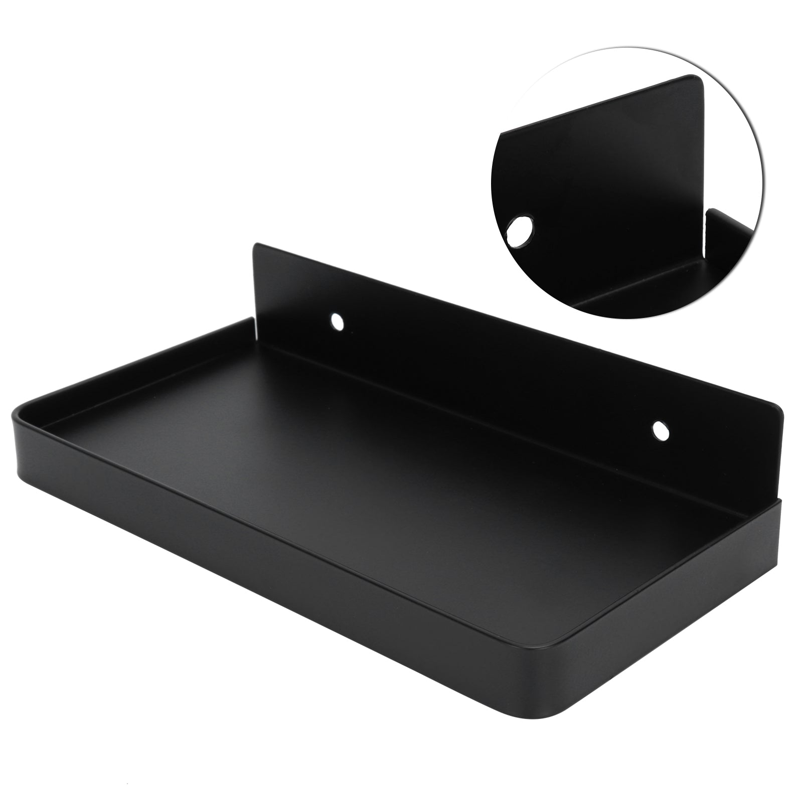 Bathroom Phone Holder Wall Mounted Thick Phone Storage Shelf Toilet Accessory 185x90mmBlack