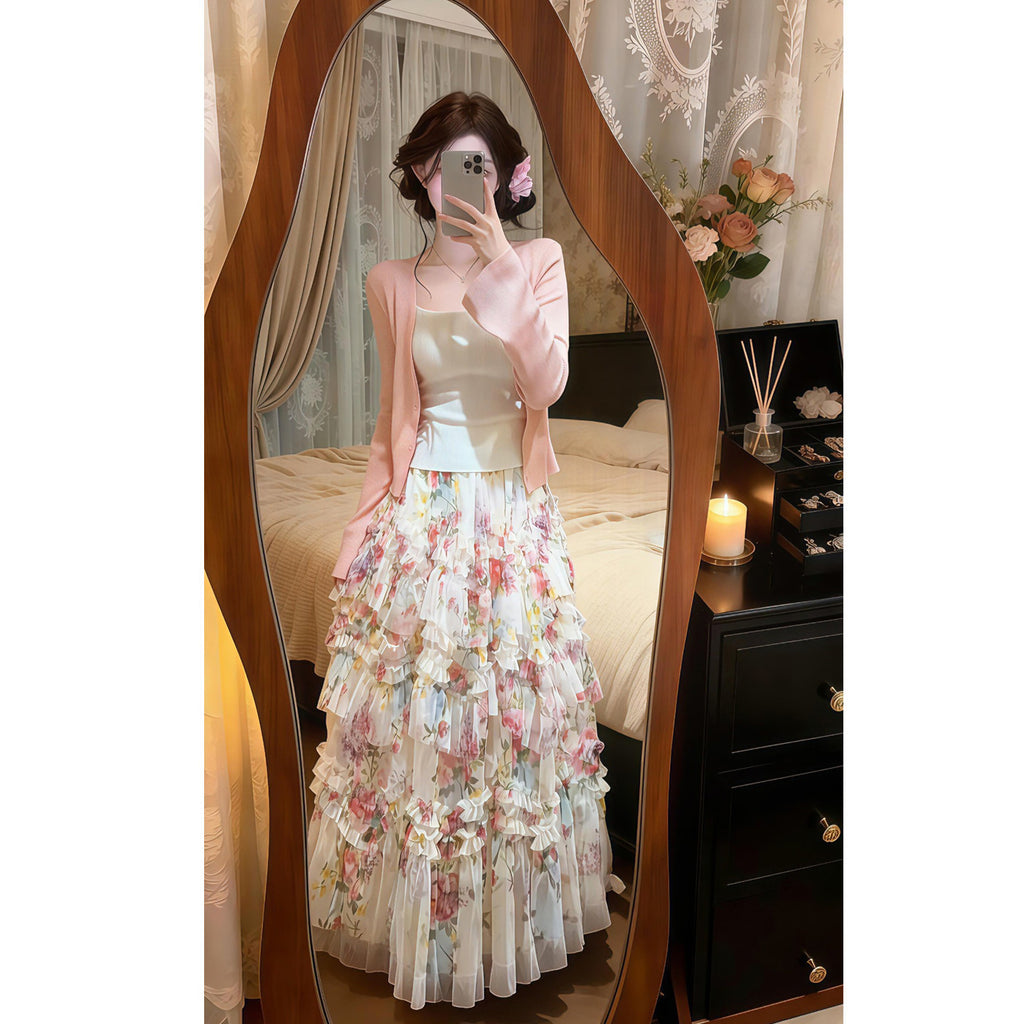 H1413 Soft-style Asymmetric Skirt