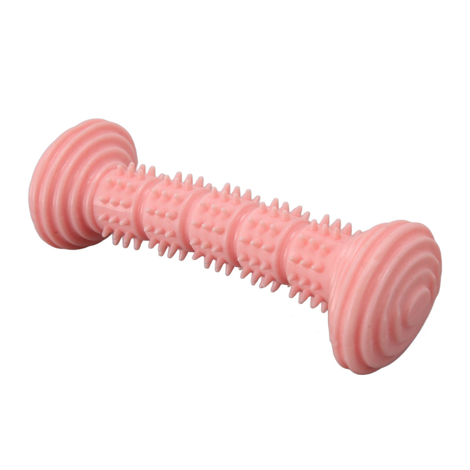 Dog Rubber Chew Toys Cute Bone Shape Teeth Cleaning And Grinding Soft Puppy Teething Chew Toys For Small Medium Dogs Pink