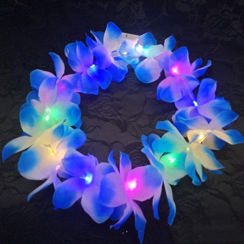 Handmade Polyester Luminous Hawaiian-style Colorful Garland