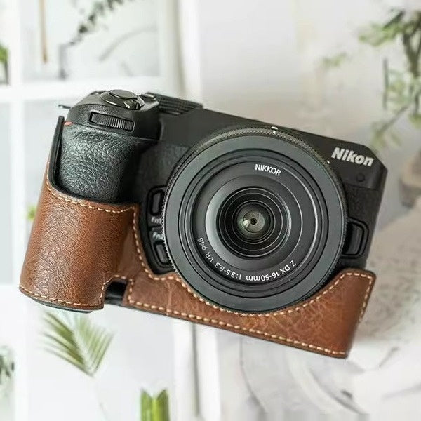 Camera Leather Case With Tripod Design Z50 Mirrorless Camera Bag Z30 Carrying Case
