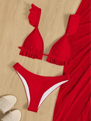 New Printed Two-piece Swimsuit Bikini Three-piece Set