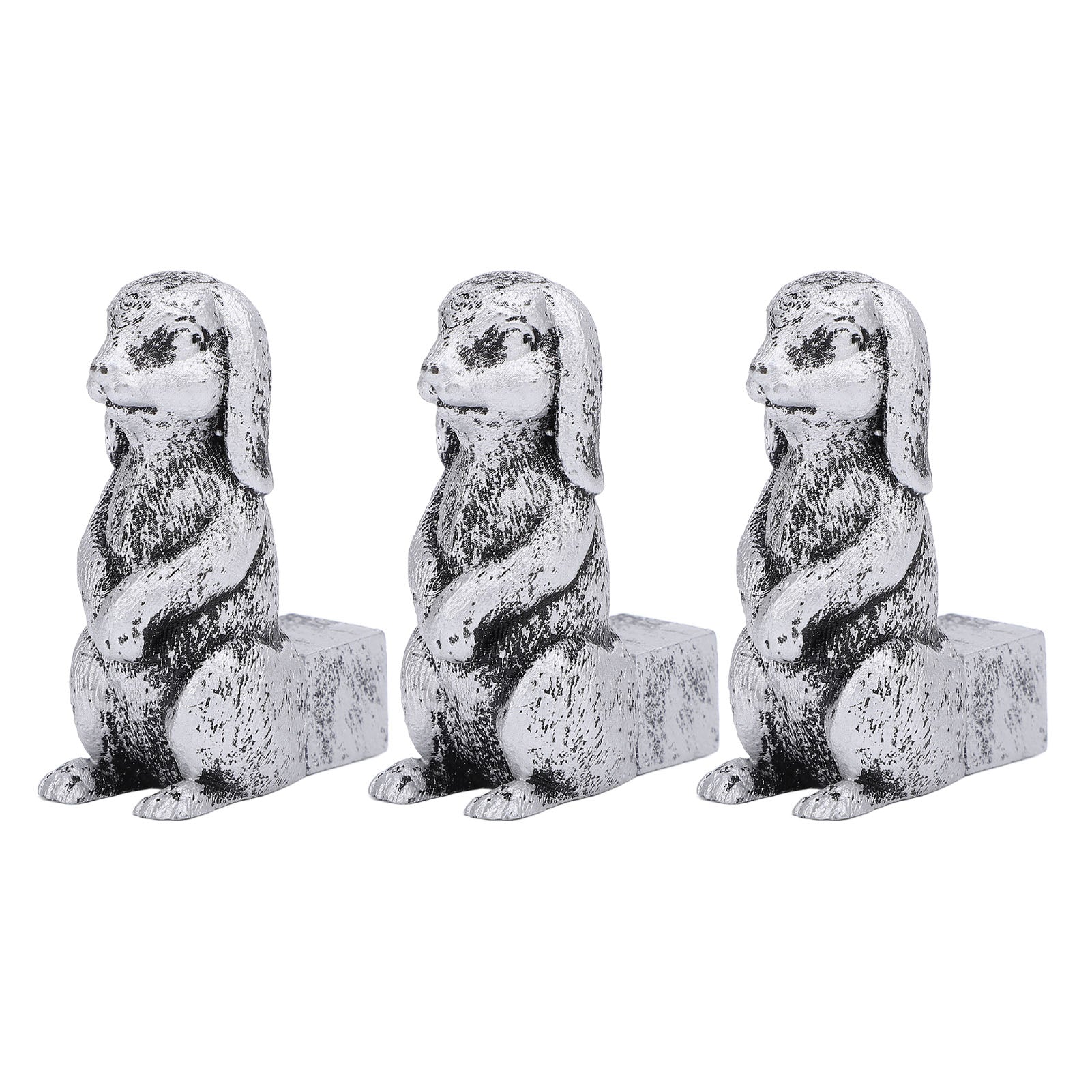 3PCS Flower Pot Decorative Feet Resin Animal Statue Plant Pot Support Feet Planter Riser For Outdoor Garden Standing Rabbit
