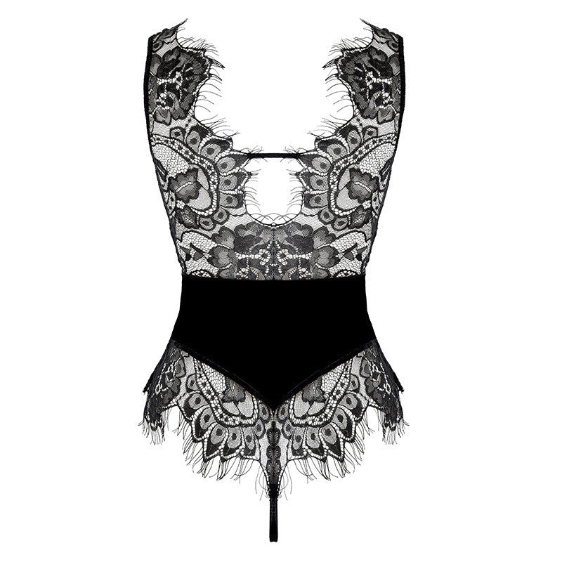 Perspective Mesh One-piece Nightdress