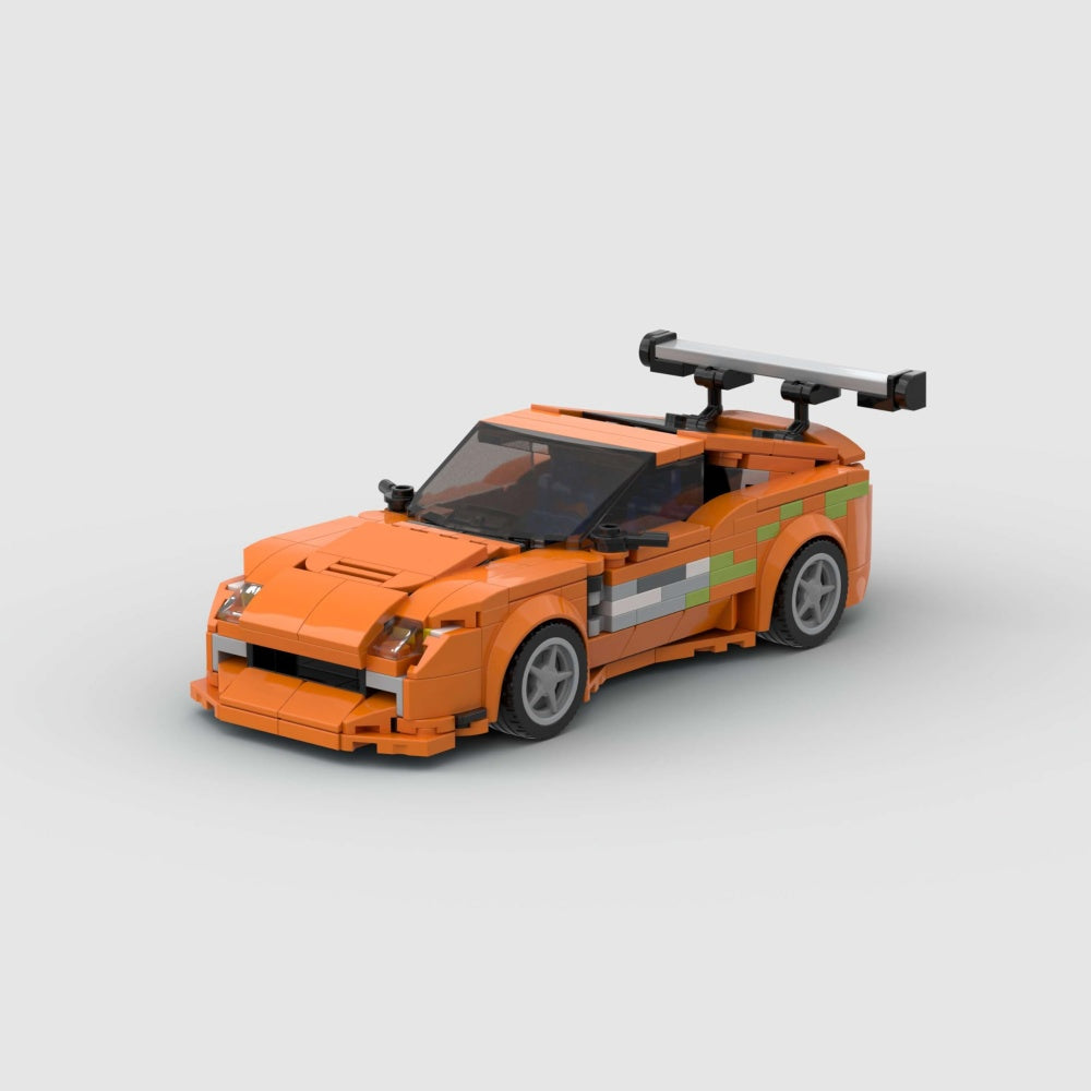 358PCS Orange Sports Car MOC Building Blocks MK4