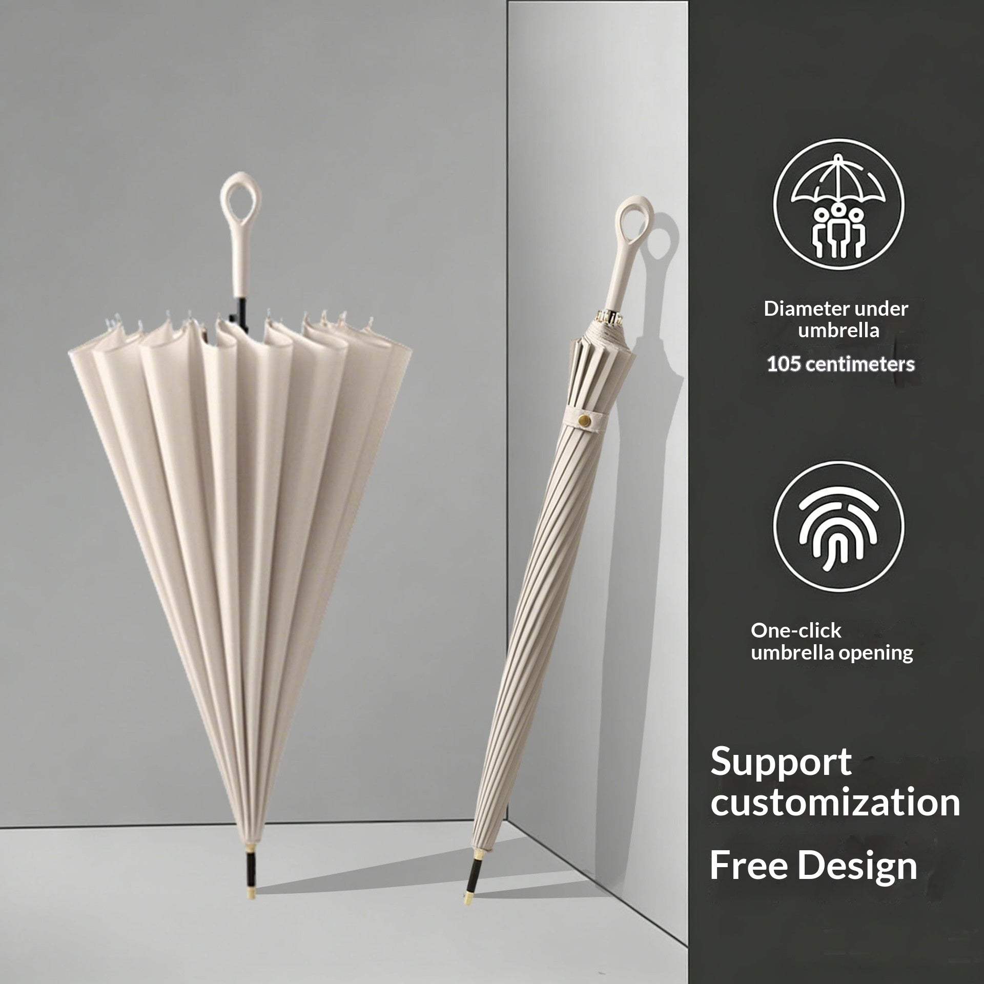 Atmospheric Korean-style Long-handled Umbrella