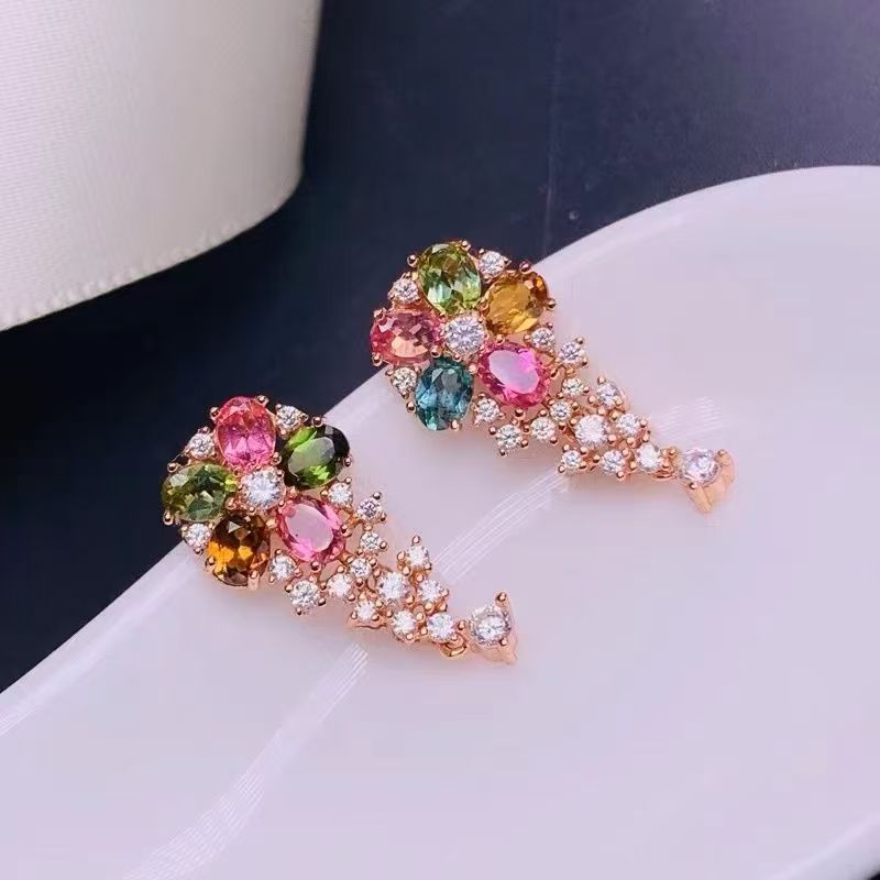 New Minimal Vintage  Style Stud Earrings, Inlaid Crystal Niche Trendy Versatile Elegant Personality Earrings For Women