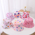 Childrens Double-Sided Flat-Brim Sun Bucket Hat