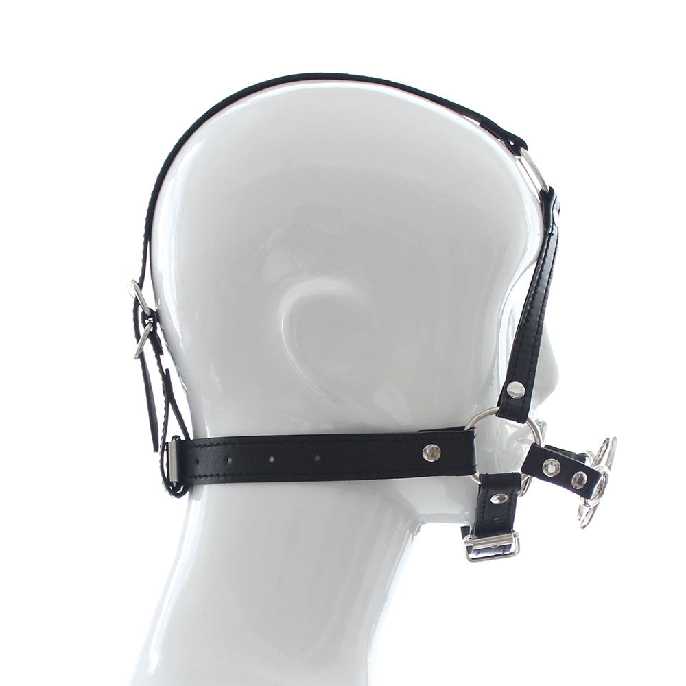 Double Ring Horse Harness Ball Gag Props