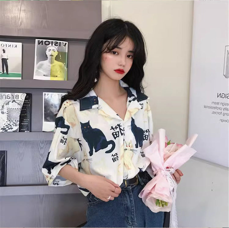 Womens Slimming Casual Floral Short-sleeve Top