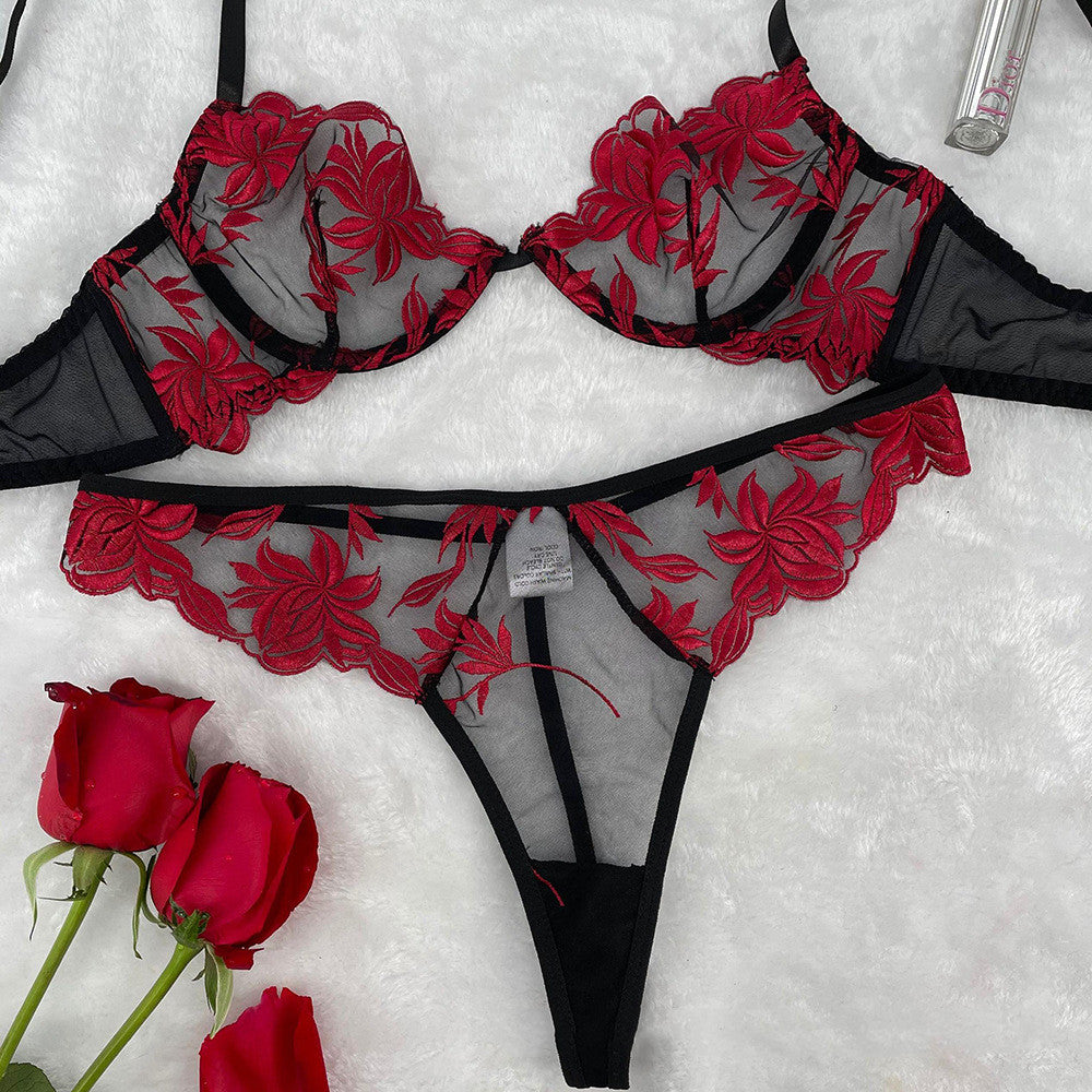 European And American Hot Style  Underwear Suit Women With Steel Ring