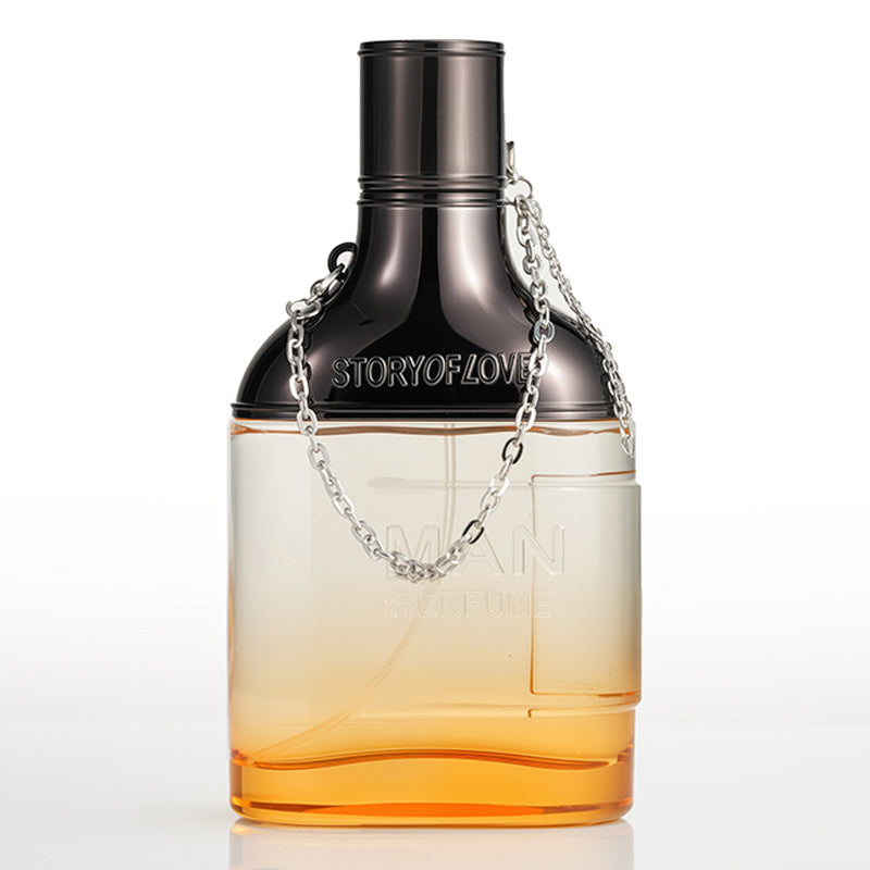 Chained Eau De Cologne For Men,Amber Wood Eau De Cologne, 3.4 FL.OZ Long Lasting Woody Citrus Scent Perfume For Men, Ideal Gift Set