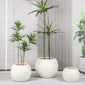 Spherical Flower Pot In Concrete Plastic