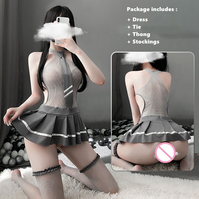 Net Stockings Uniform Temptation Perspective Maid Costume