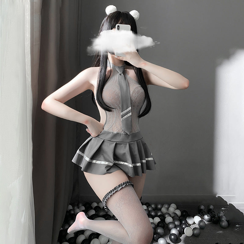 Net Stockings Uniform Temptation Perspective Maid Costume