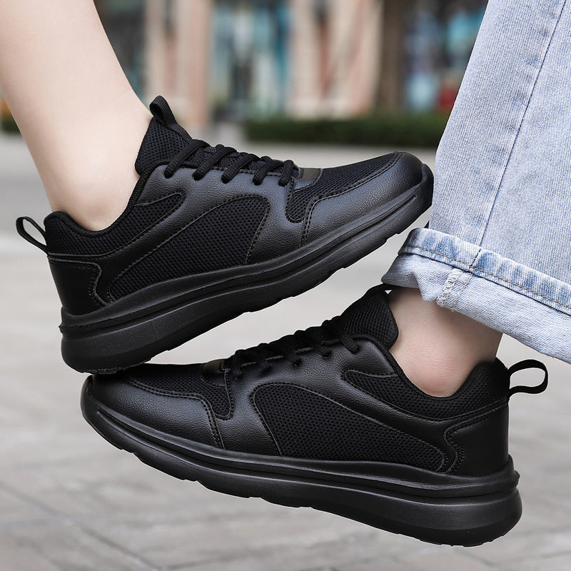 High-quality All-black Unisex Sneakers Springsummer Mesh Design For Women