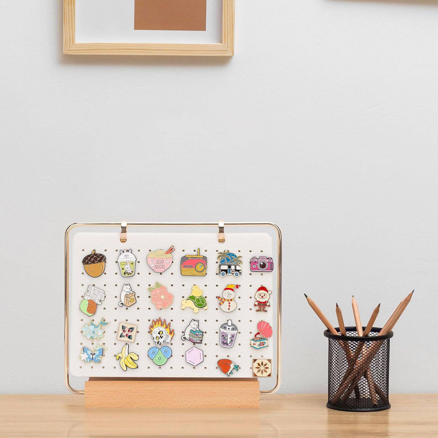 Brooch Display Fixed Collect Wooden Bracket