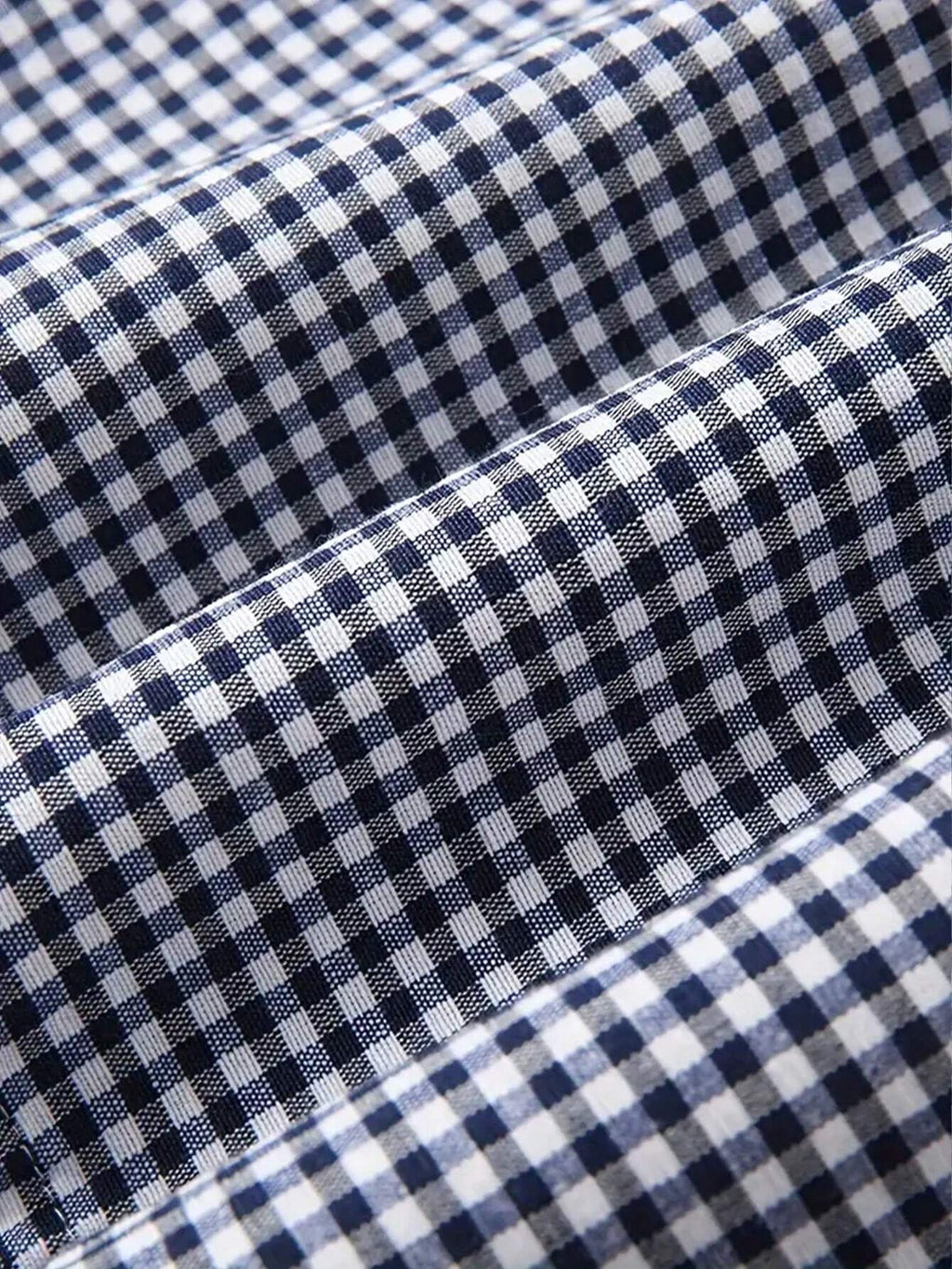 Women's Gingham Check Boat Neck Puff Sleeve Blouse Casual Loose Fit 3 4 Sleeve Top