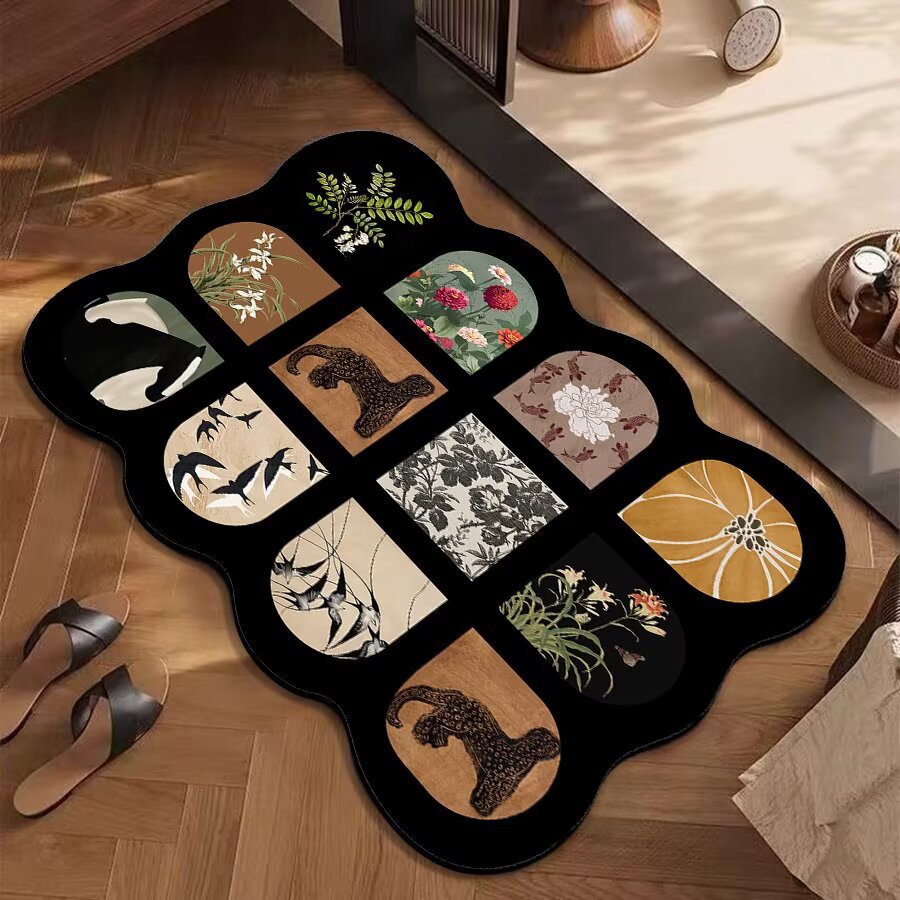 Medieval-style Bathroom Water-absorbent Diatomaceous Earth Quick-drying Non-slip Foot Mat