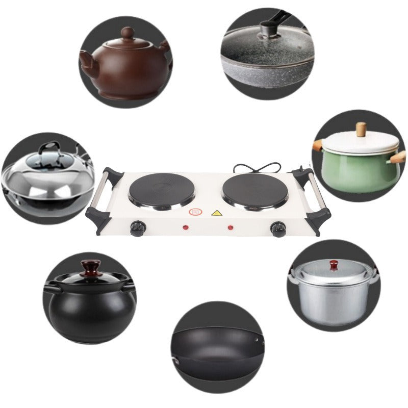 Double-burner Electric Stove With Handles