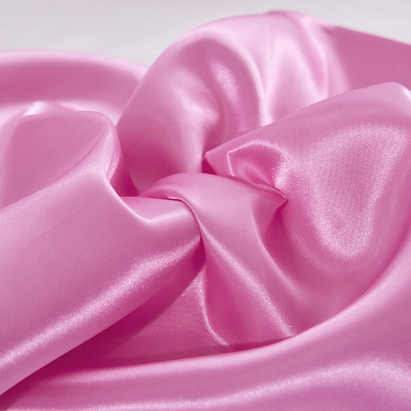 Simulation Silk Satin Solid-color Pillow Cushion Cover